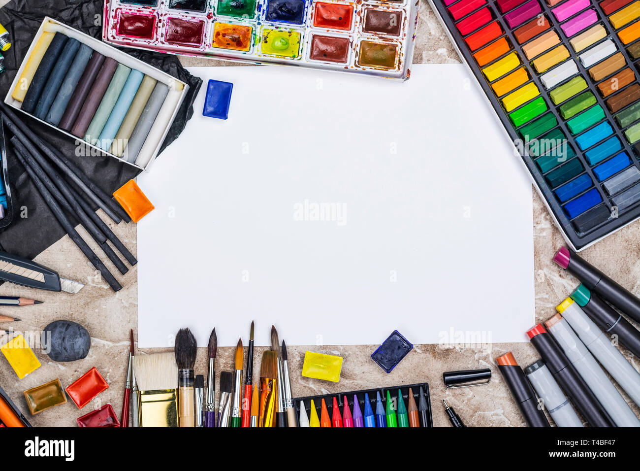 Artist accessories set Stock Photo Alamy