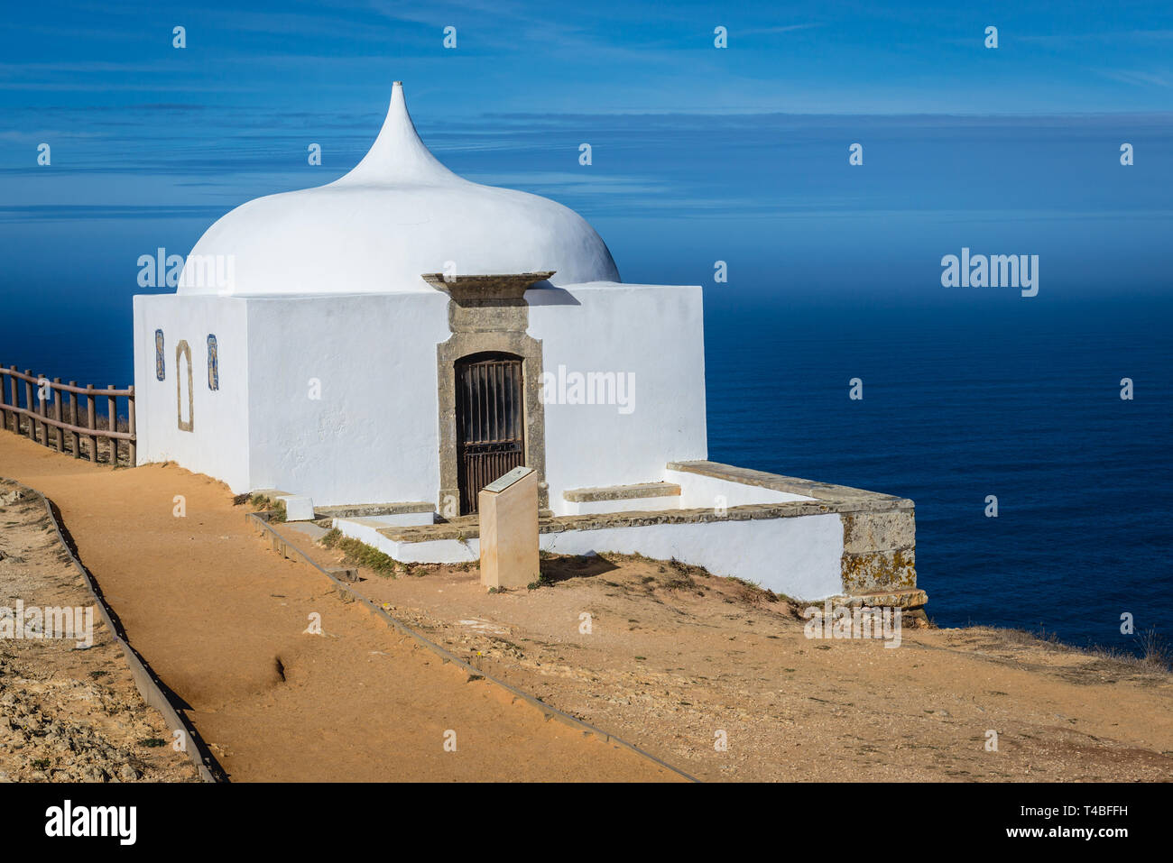 Hermitage at Cabo Espichel cape on the western coast of civil parish of Castelo, Setubal District in Portugal Stock Photo