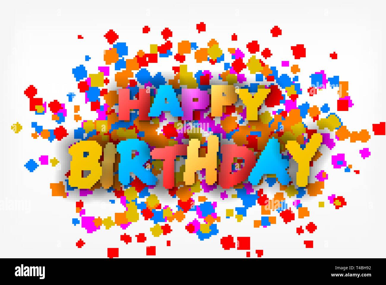 Happy Birthday - greeting card, flyer, invitation - vector Stock Vector