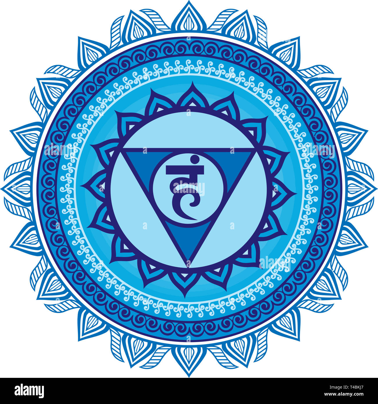 blue throat energy vishuddha chakra mandala spiritual sacred