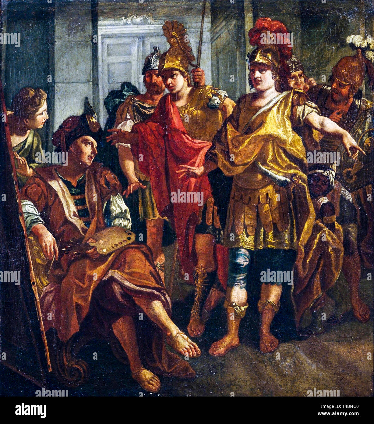 Alexander the Great and Apelles, painting in oil on canvas, circa late 17th  or early 18th Century, anonymous artist from the circle of Antonio Balestra  Stock Photo - Alamy