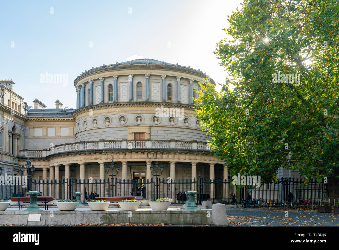 Exterior view of the famous National Library of Ireland at Dublin, Ireland Stock Photo