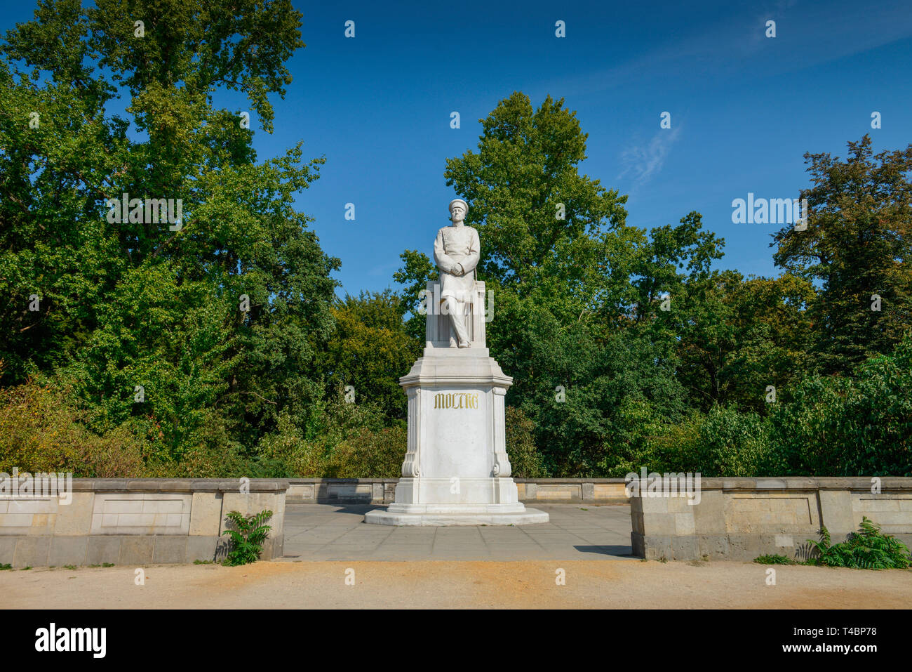 Denkmal, Helmuth Karl Bernhard von Moltke, Grosser Stern, Tiergarten, Mitte, Berlin, Deutschland Stock Photo