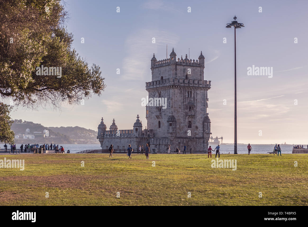 LISBON, PORTUGAL - CIRCA OCTOBER, 2016: The Torre de Belem castle in ...
