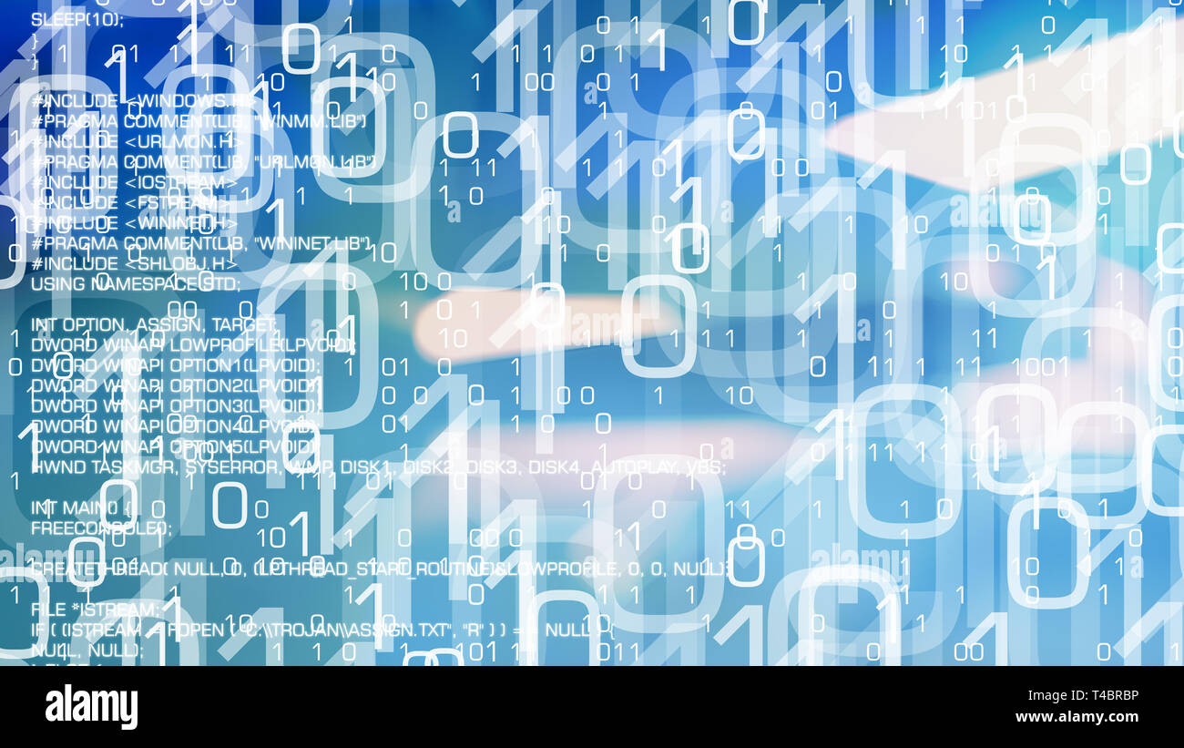 Digital signal processing, cyber attack threat Stock Photo Alamy