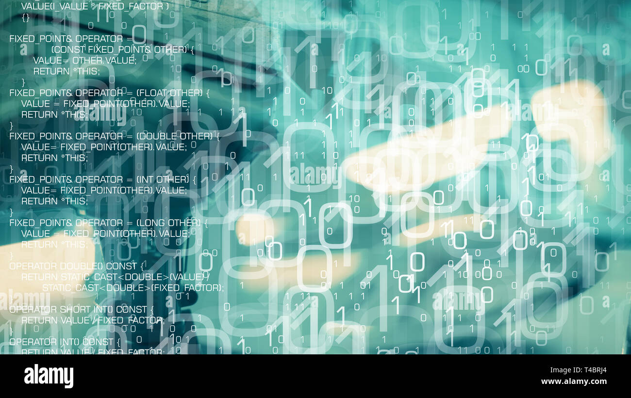 Cybersecurity abstract, computer signal processing Stock Photo Alamy
