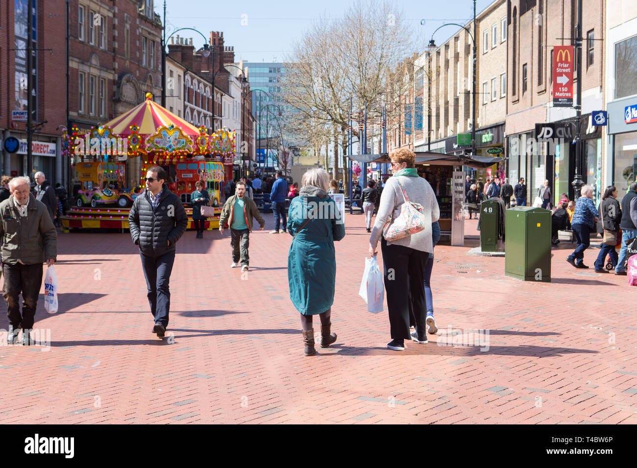 Broad Street, Reading in the middle of the day Stock Photo Alamy