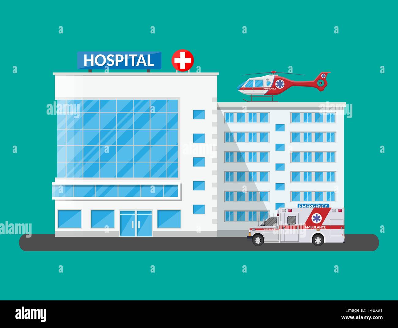 Hospital building, medical icon. Healthcare, hospital and medical