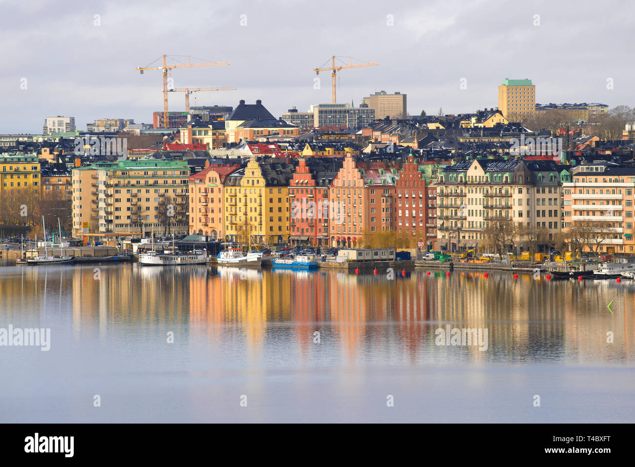 STOCKHOLM, SWEDEN - MARCH 09, 2019: View of the Norr-Malarstrand embankment  on a sunny March day Stock Photo - Alamy