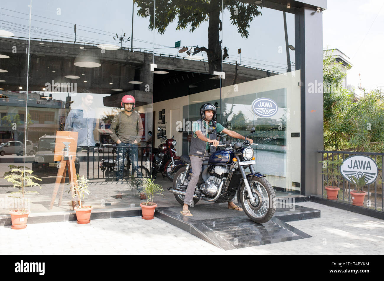 Jawa 2024 motorcycle showroom