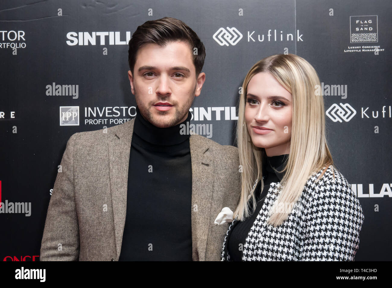 London, UK. 15th Apr, 2019. JJ Hamblett Arrivals at Once Upon a Time in London - London premiere of the rise and fall of a nationwide criminal empire that paved the way for notorious London gangsters the Kray Twins and the Richardsons at The Troxy 490 Commercial Road, on 15 April 2019, London, UK. Credit: Picture Capital/Alamy Live News Stock Photo