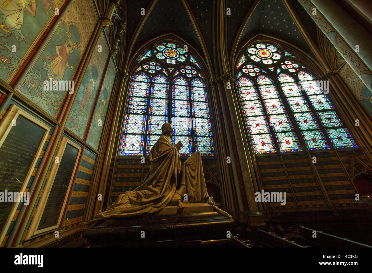 July 26 18 Paris France Visitors Enjoy The Gothic Architecture And Stain Glass Windows In Notre Dame Cathedral Notre Dame De Paris French For Our Lady Of Paris Meaning The Church