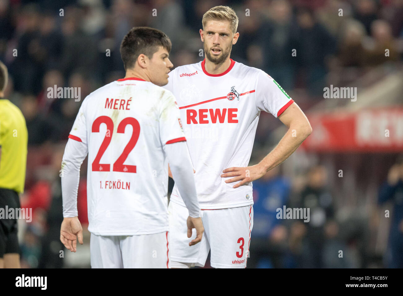 Jorge MERE (left, K) and Lasse SOBIECH (K) are disappointed after the end  of the game, disappointed, disappointed, disappointed, sad, frustrated,  frustrated, late rised, half figure, half figure, football 2nd Bundesliga,  29th