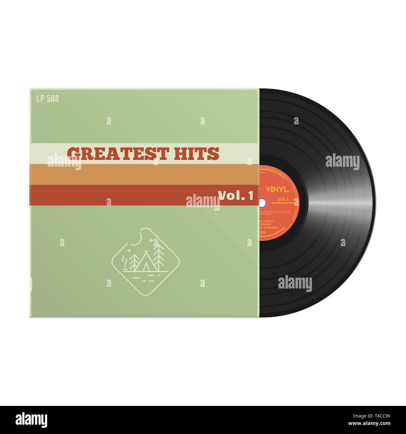 Retro vinyl record cover Stock Vector