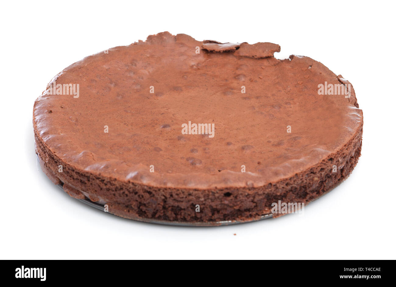 chocolate brownie cake close up on white Stock Photo - Alamy