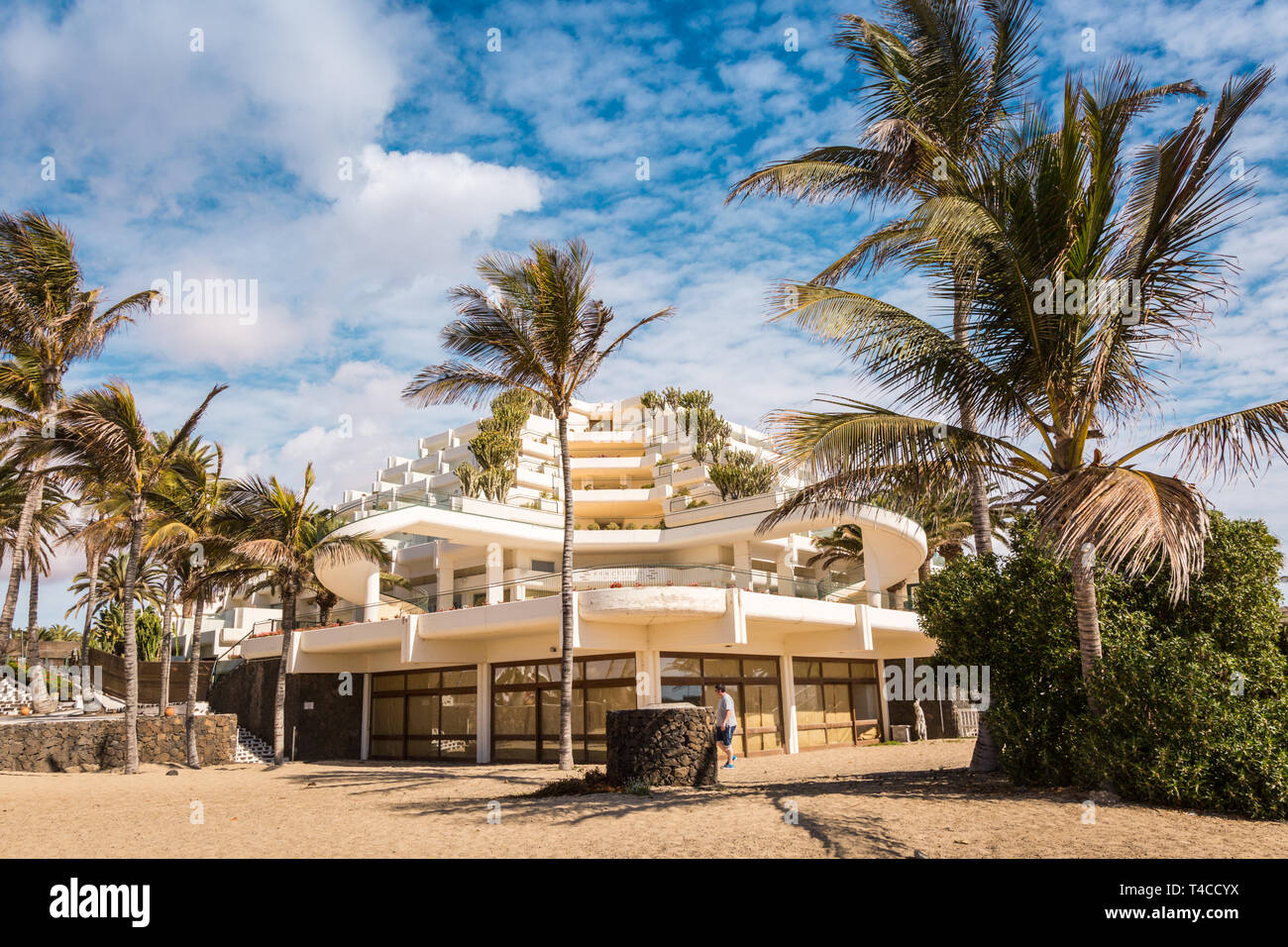 Modern building, Costa Teguise, Lanzarote Stock Photo