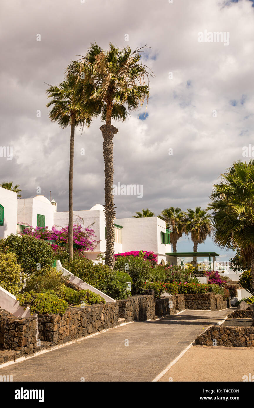 Modern holiday homes, Costa Teguise, Lanzarote Stock Photo