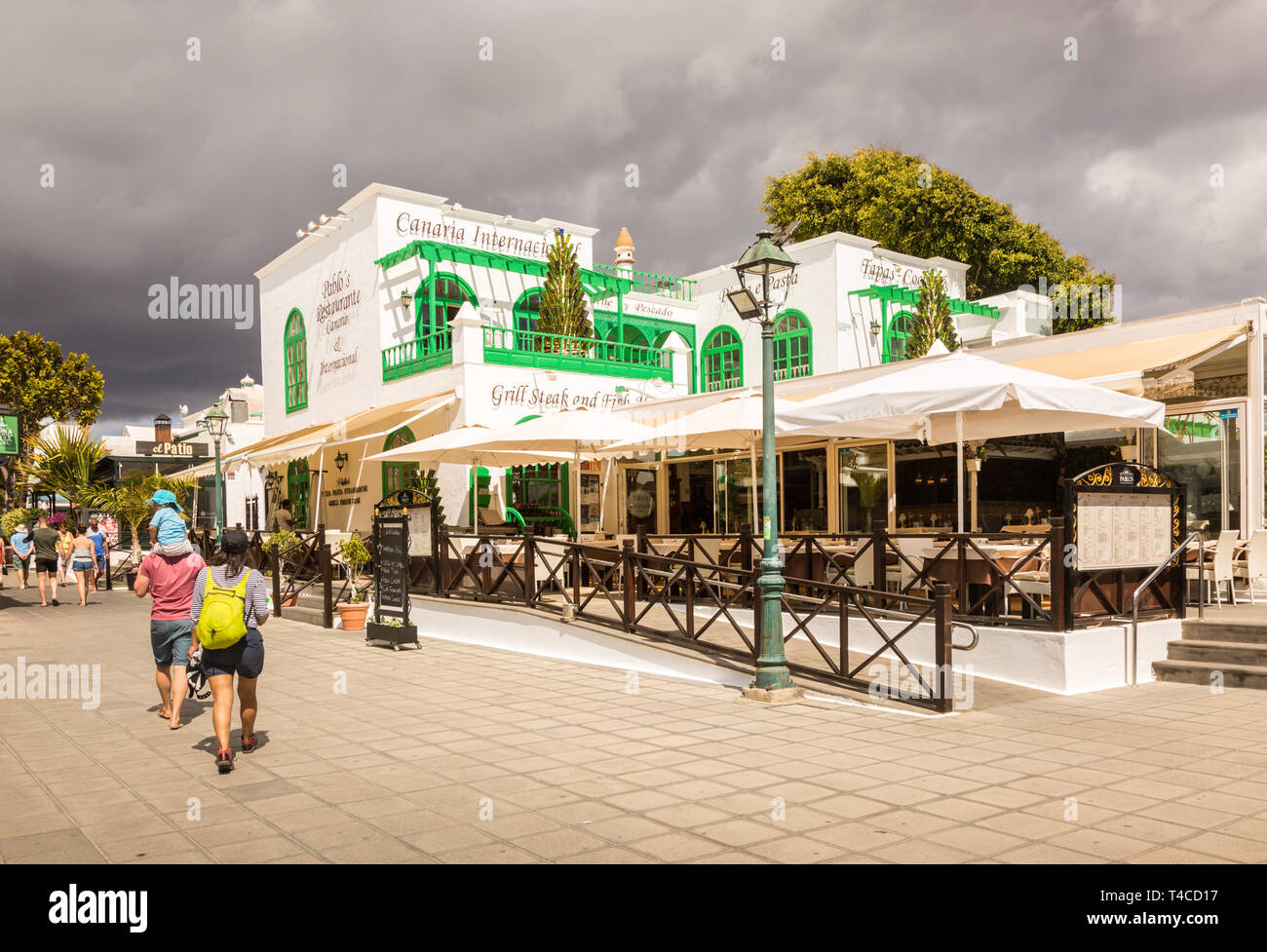 Shops in Costa Teguise, Lanzarote, Canary Islands Stock Photo