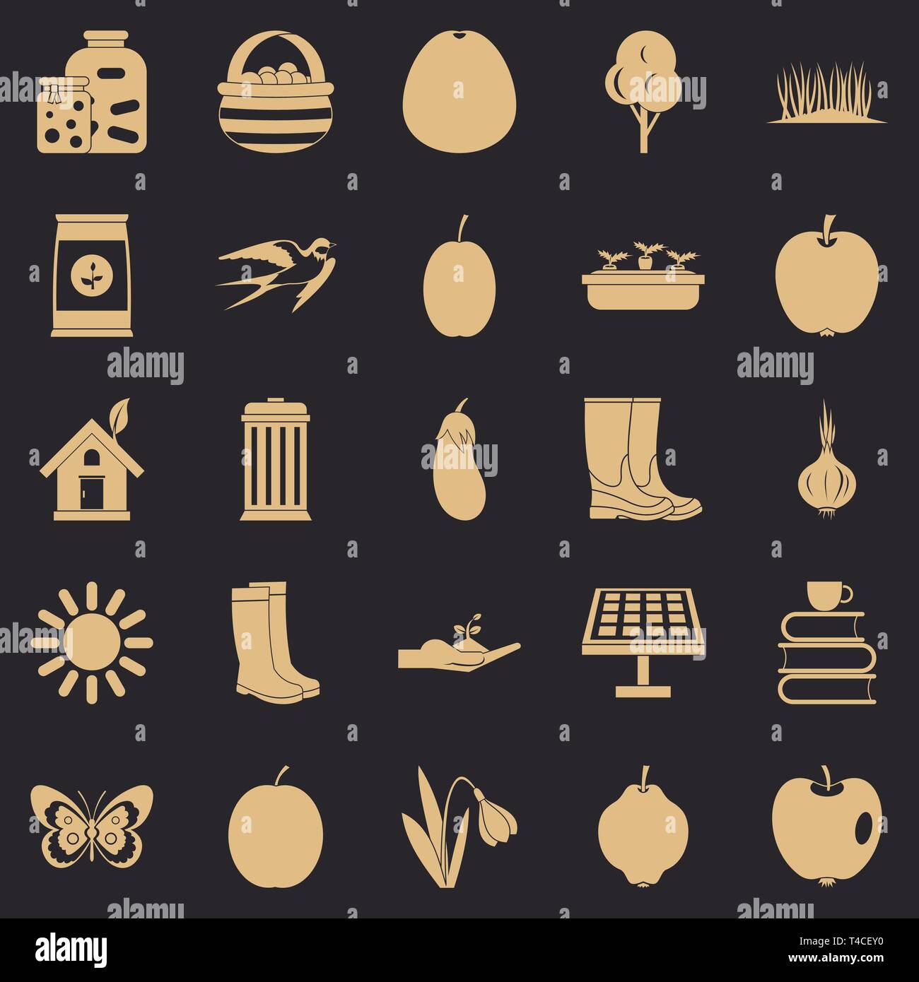 Green forest icons set, simple style Stock Vector Image & Art - Alamy