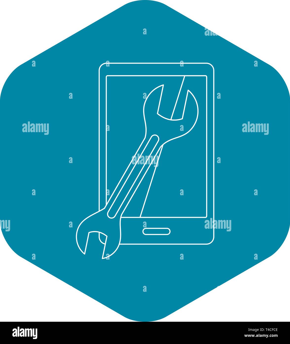 Repaired phone icon, outline style Stock Vector Image & Art - Alamy