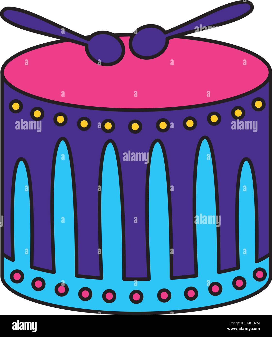 drum with sticks music Stock Vector Image & Art - Alamy