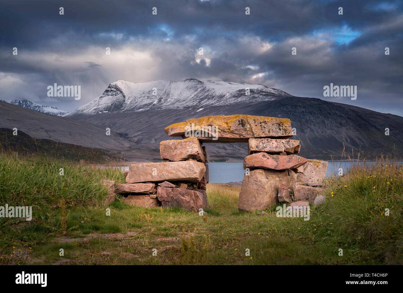 Old Ruins, Igaliku, Gardar, Greenland Stock Photo