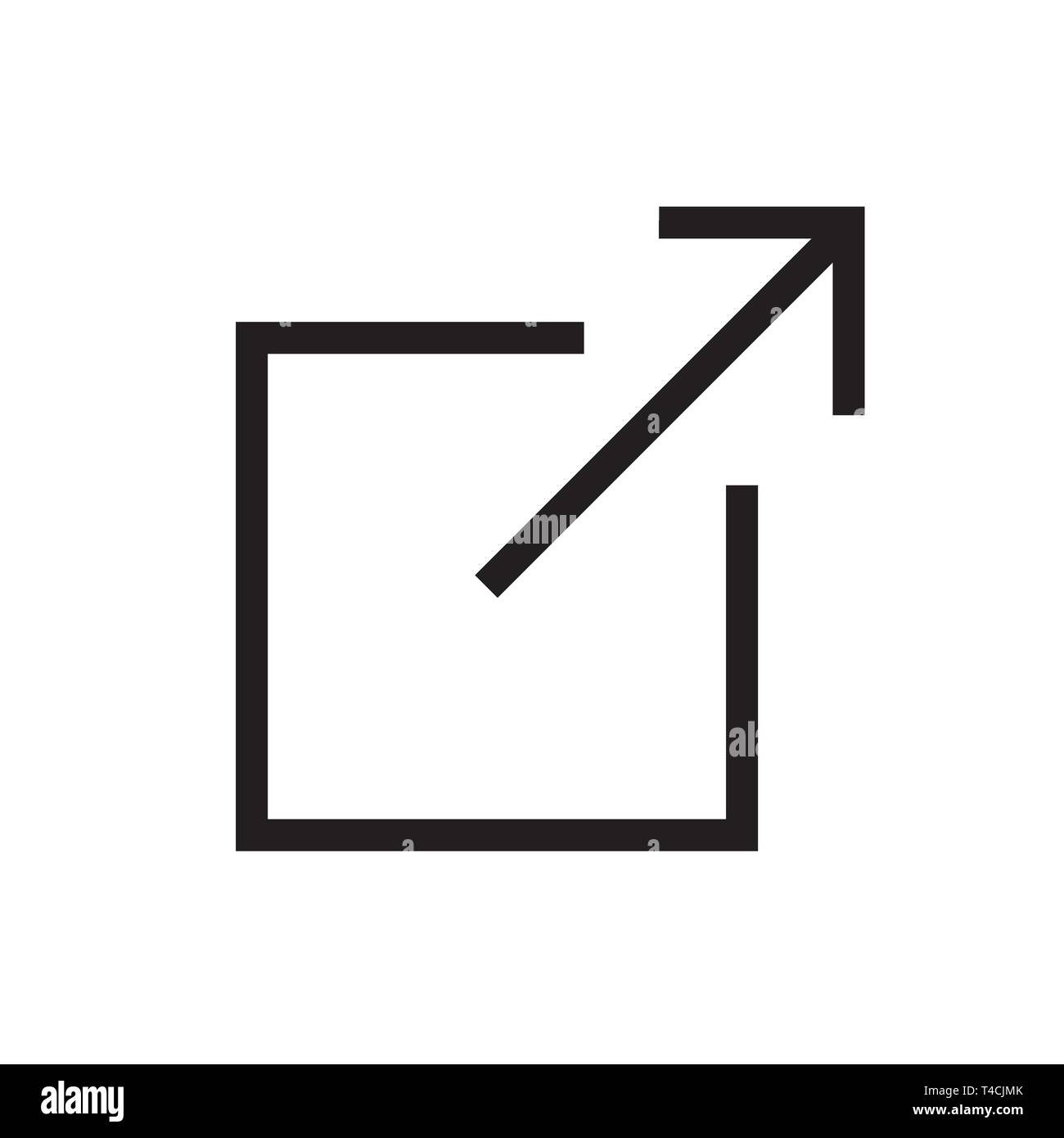External Link Icon - box and arrow - UI or UX icon Stock Vector Image ...
