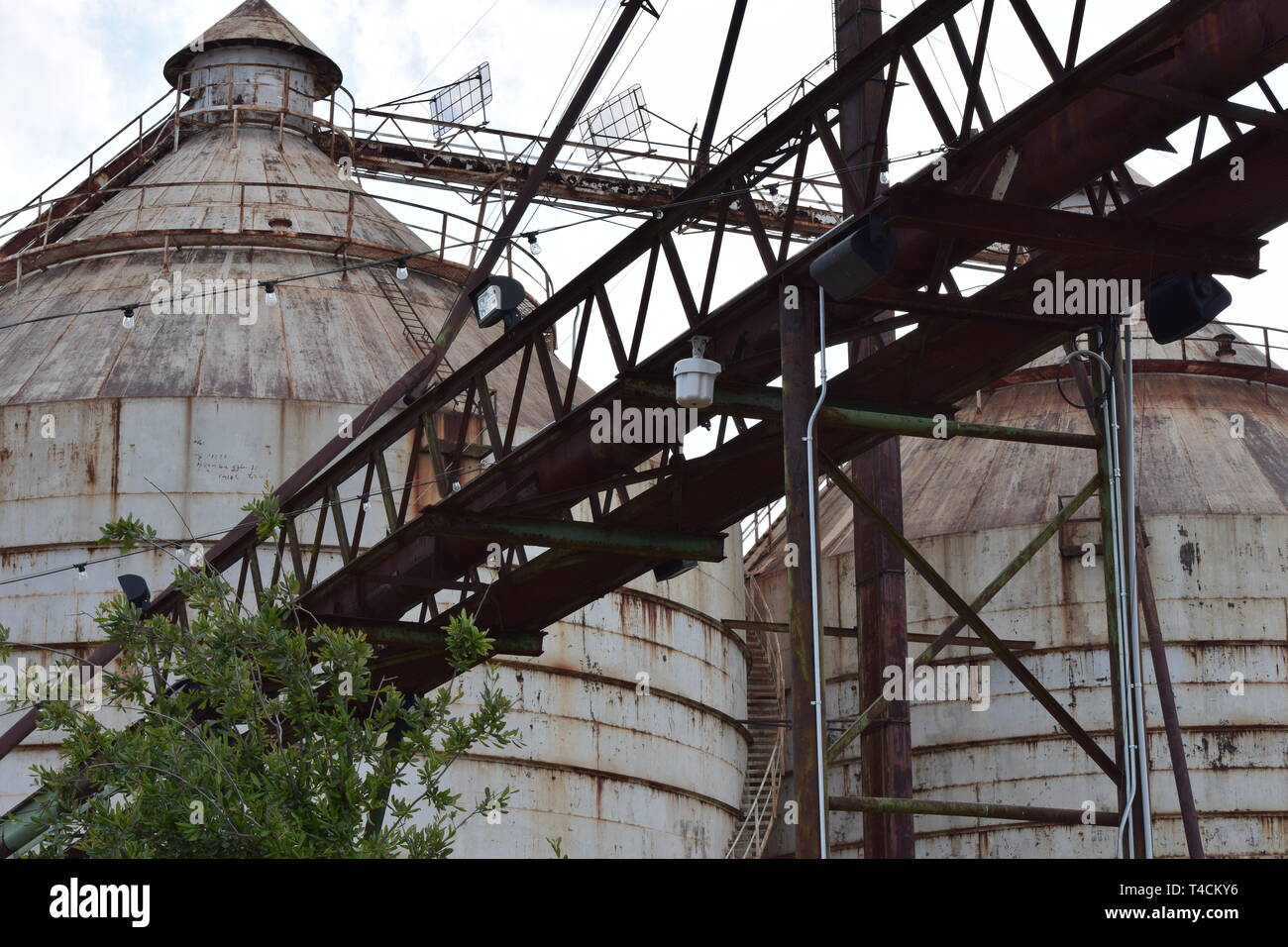 Industrial silos in Texas Stock Photo Alamy