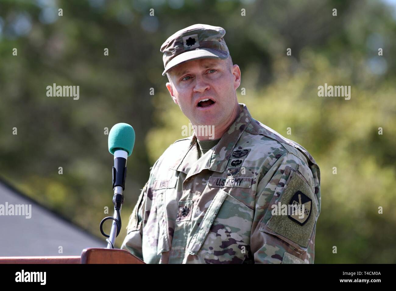 U.S. Army Lt. Col. Karstan L. Jack, incoming commander of the California  Army National Guard's 340th Brigade Support Battalion, closes his March 17  Change of Command stating “We got a lot of