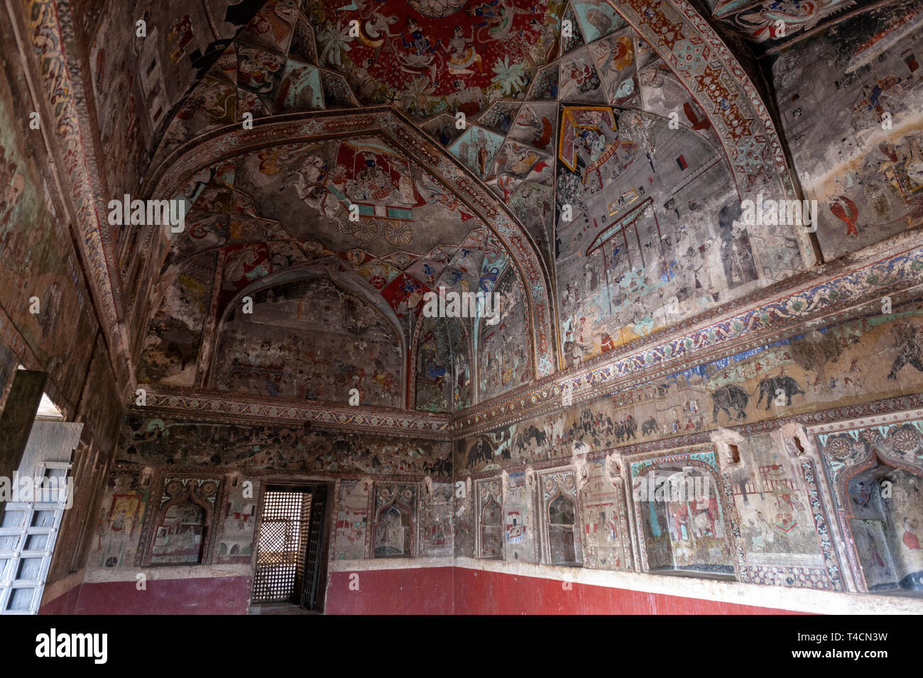 Wall Paintings in Badal Mahal, Bundi Palace, Bundi, Rajasthan, India Stock Photo Alamy