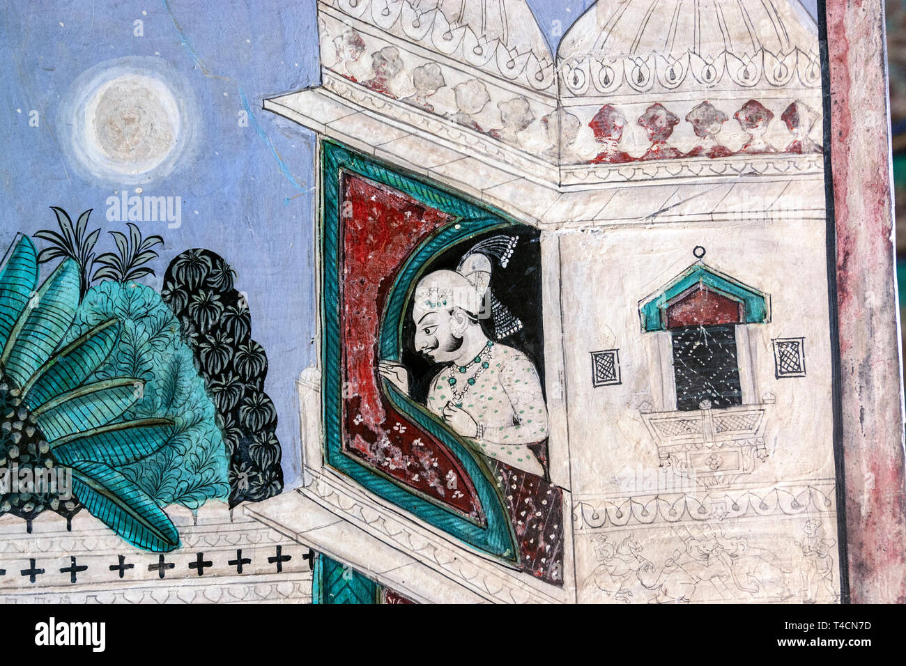 Painted Singhasan From Rajasthan - 19thC Painted Singhasan From Rajasthan - 19thC