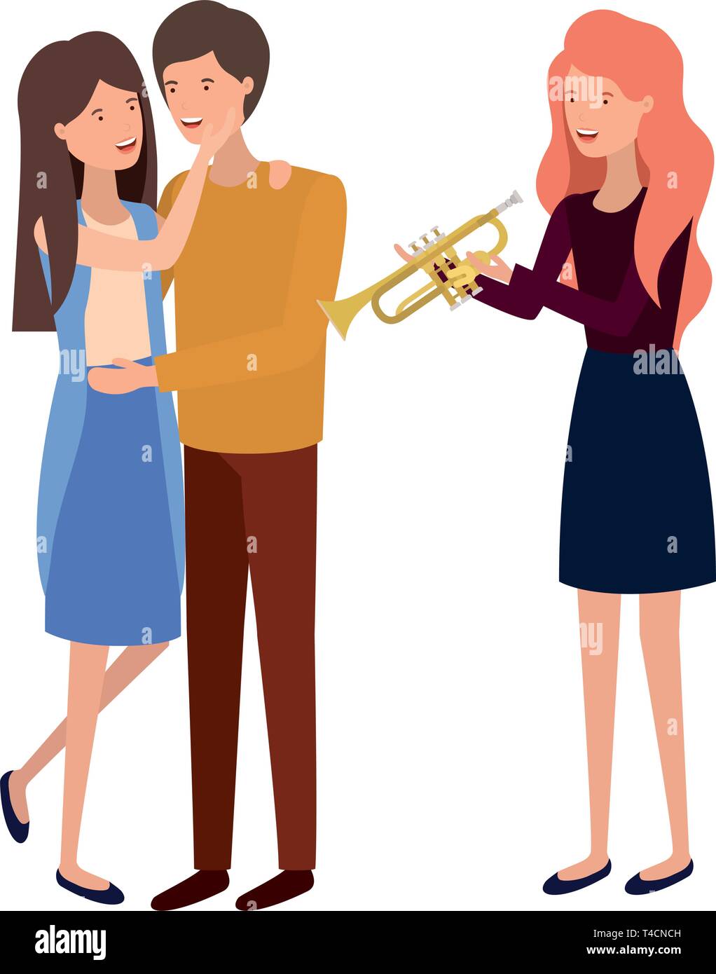 group of people with musical instrument Stock Vector Image & Art - Alamy