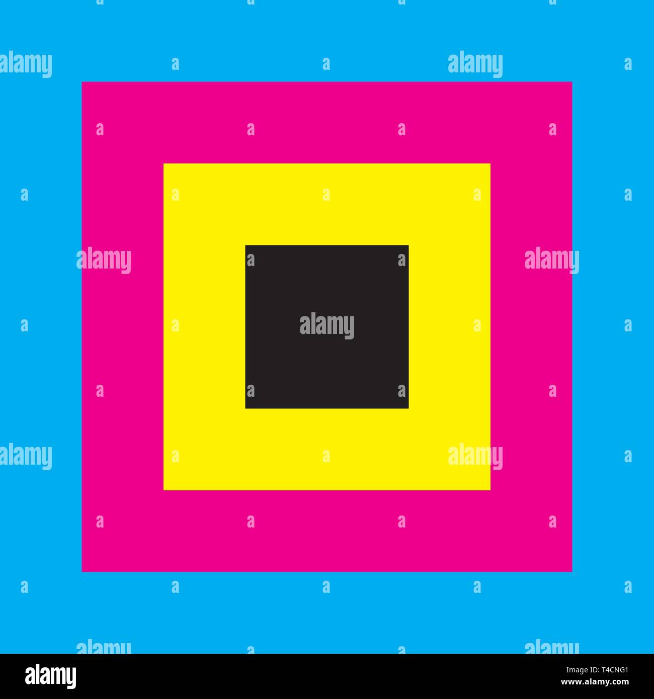 Cyan Magenta Yellow Black color pallete concentrycal designer ...