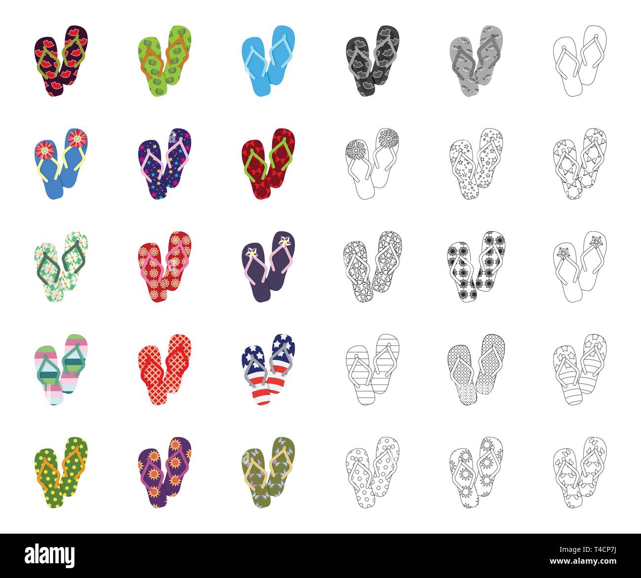 beach,cartoon,outline,collection,design,drawing,flip,flops,icon