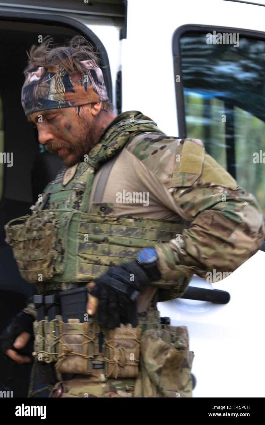 A competitor in the United States Army Special Operations Command