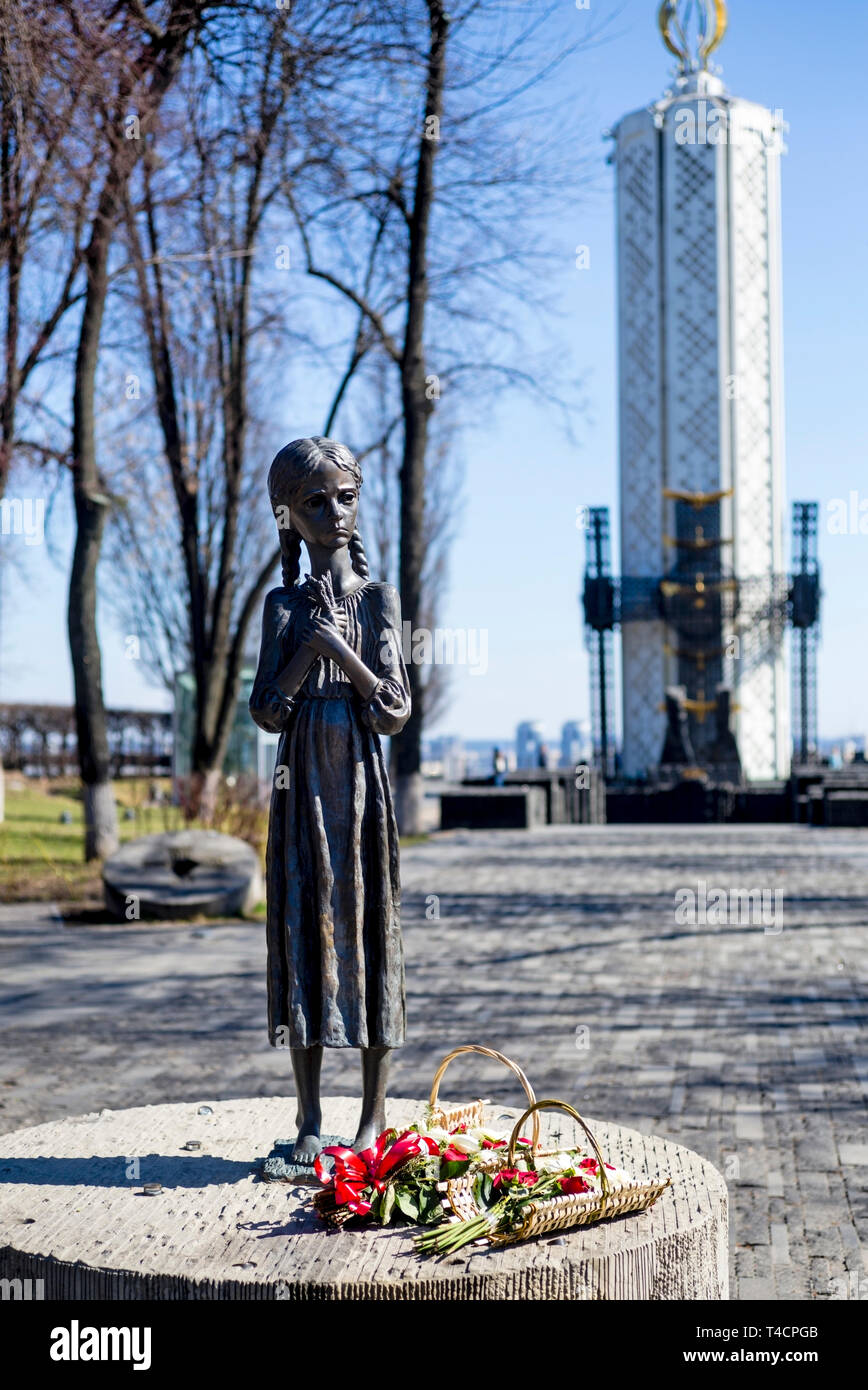 Holodomor Memorial, Kiev, ukraine Statue "Bitter Memory of Childhood