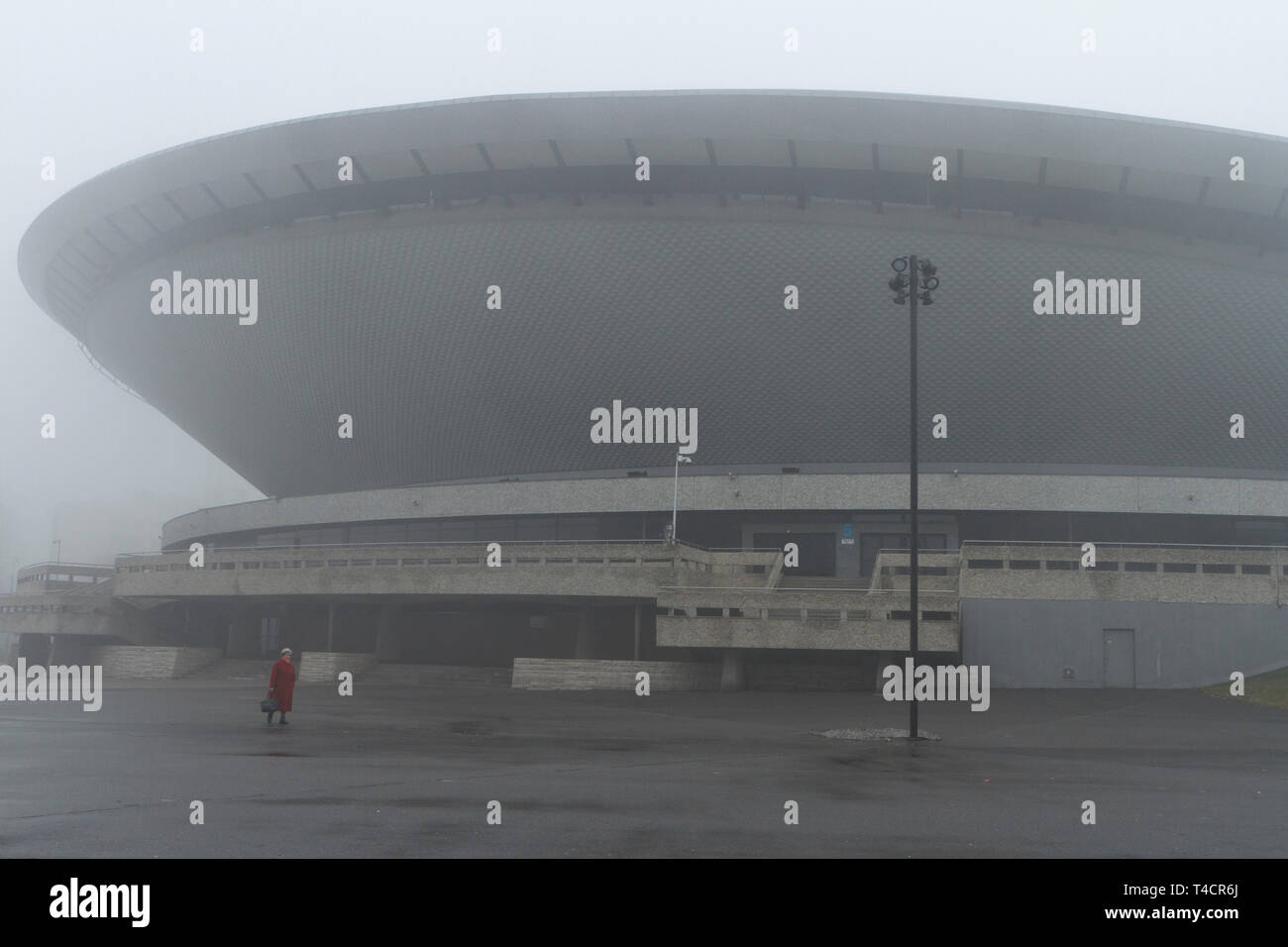 'Spodek' - sport and entertainment arena in Katowice, Poland. Stock Photo