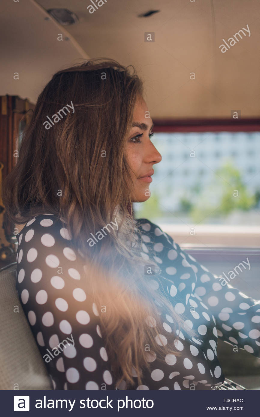 Long Hair Over White Dots Stock Photo 243685524 Alamy