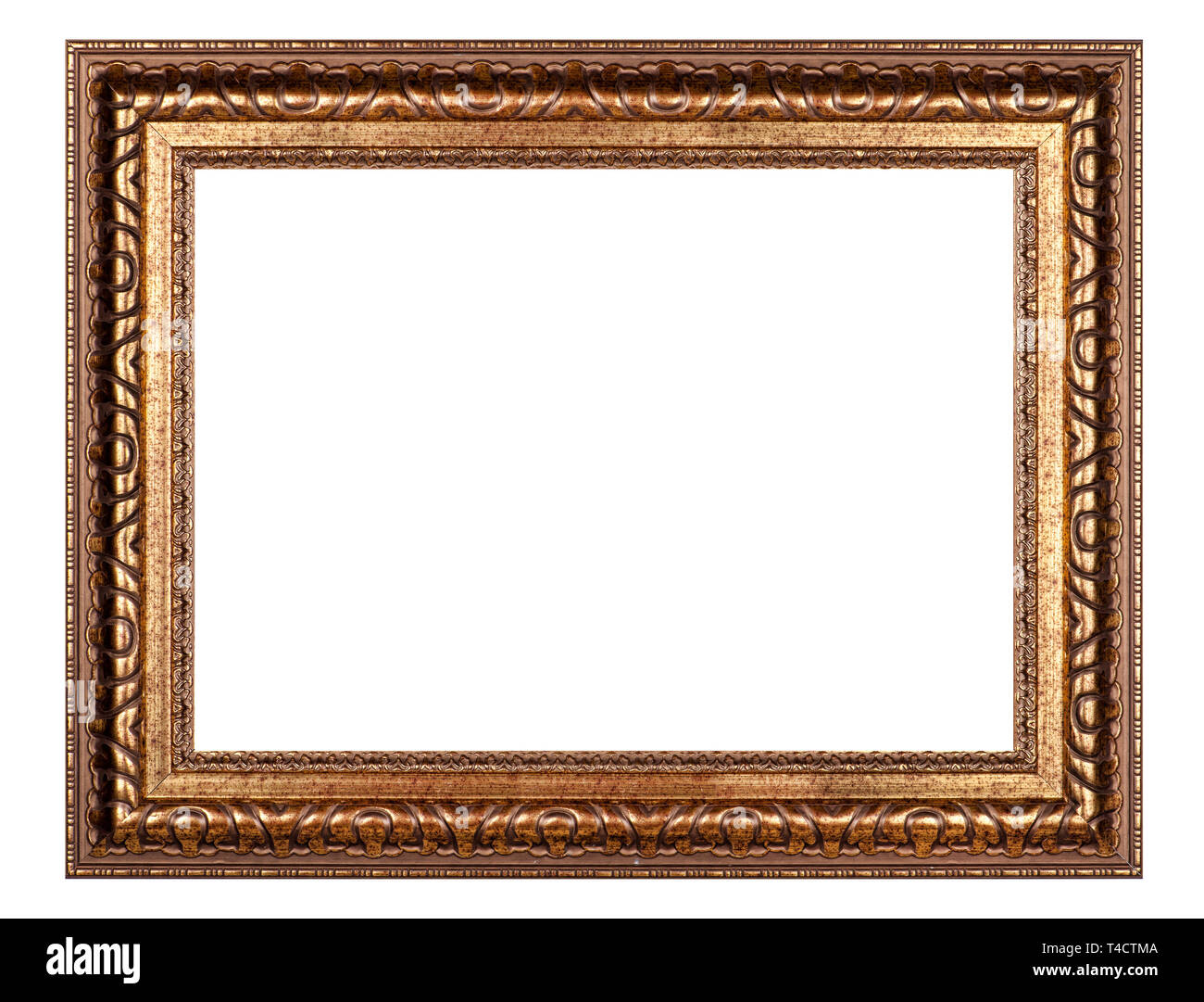 Old gold frame isolated on white Stock Photo Alamy
