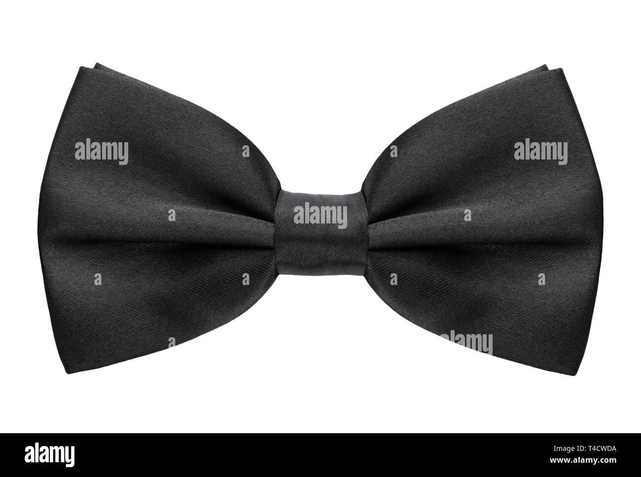 Black bow tie on the white background Stock Photo