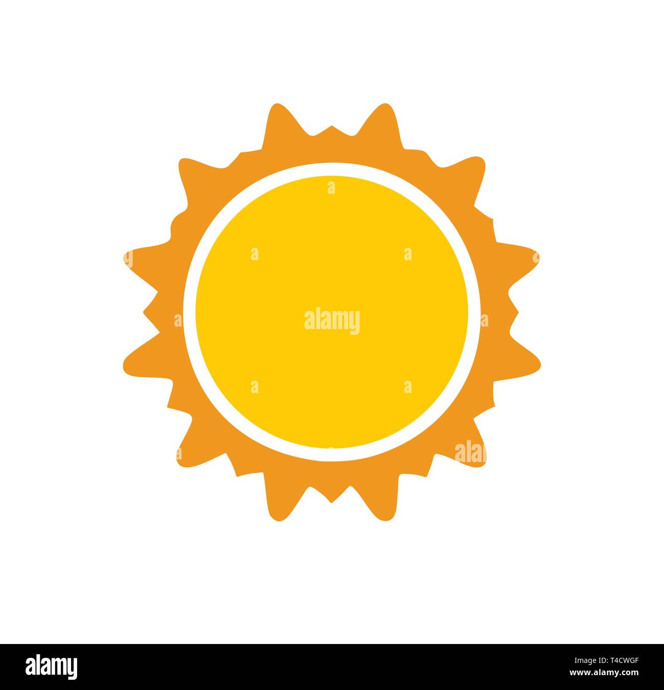 Sun icon on background for graphic and web design. Simple vector sign ...