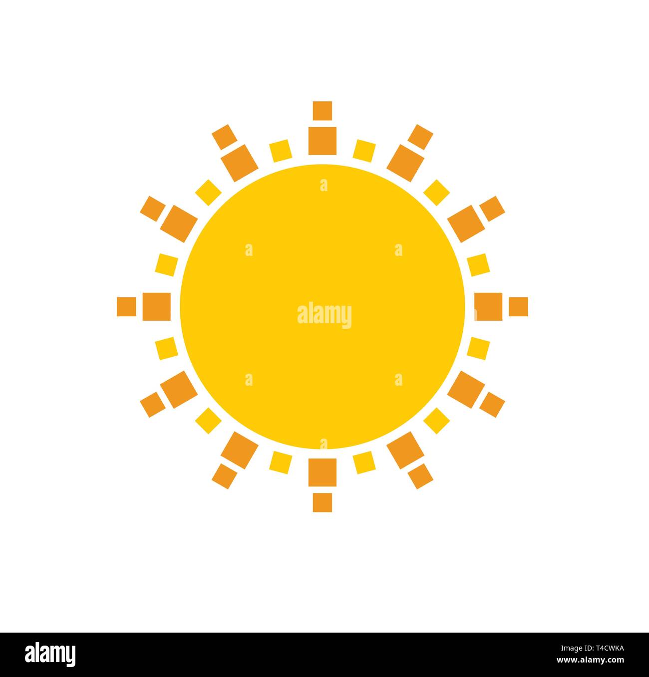 Sun icon on background for graphic and web design. Simple vector sign ...