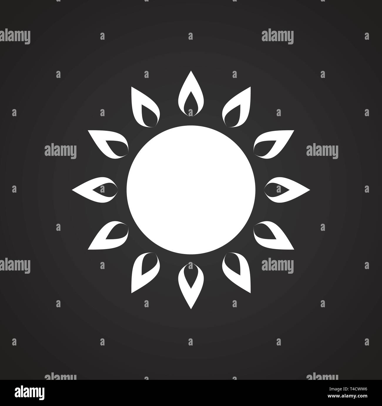 Sun icon on background for graphic and web design. Simple vector sign ...