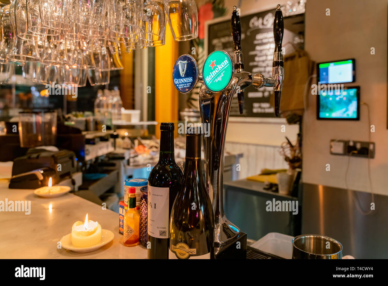 Dublin, OCT 28 Many different kind of tap beer inside the famous