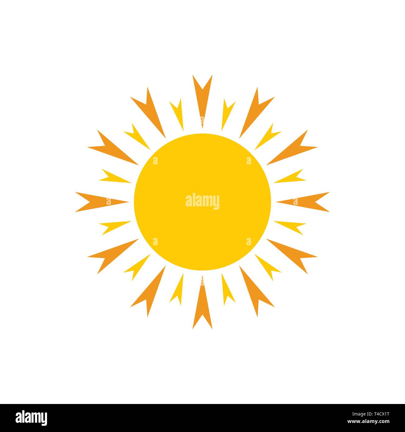 Sun icon on background for graphic and web design. Simple vector sign ...