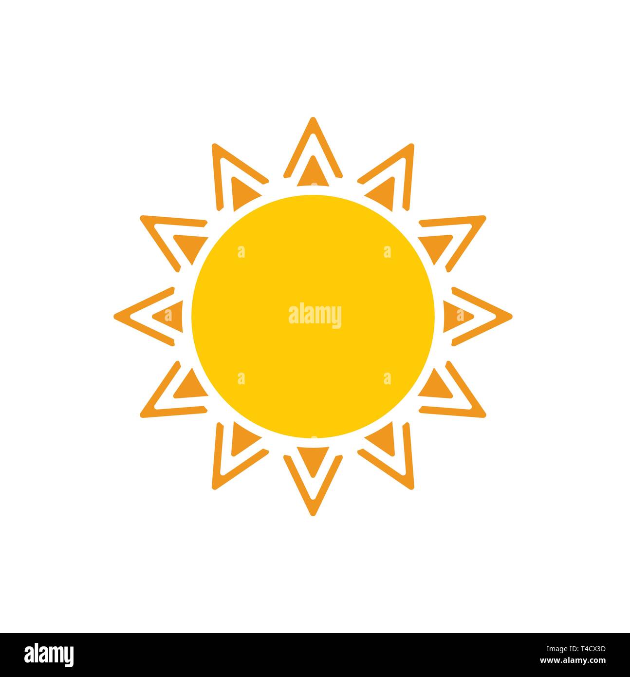 Sun icon on background for graphic and web design. Simple vector sign ...