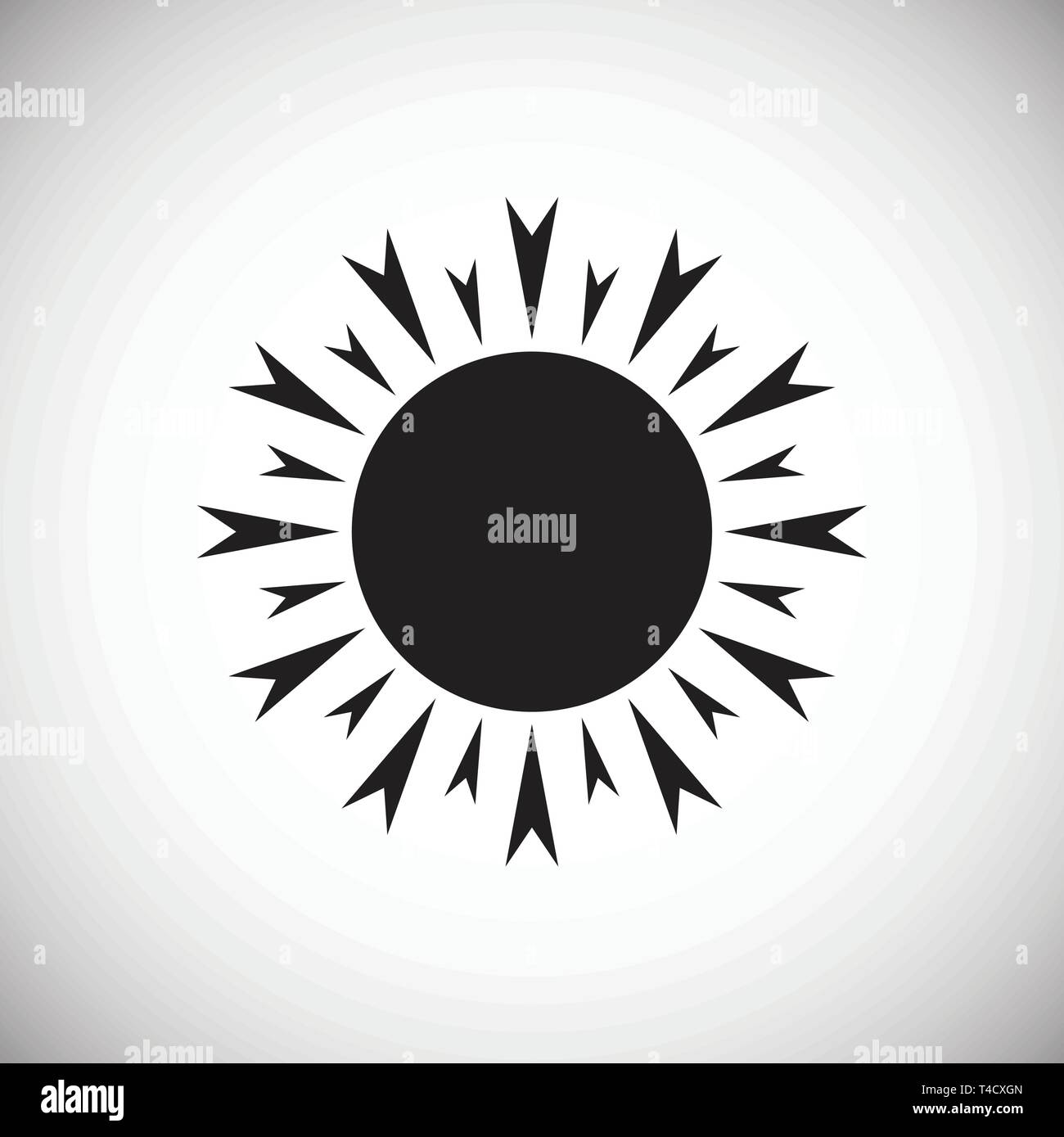 Sun icon on background for graphic and web design. Simple vector sign ...