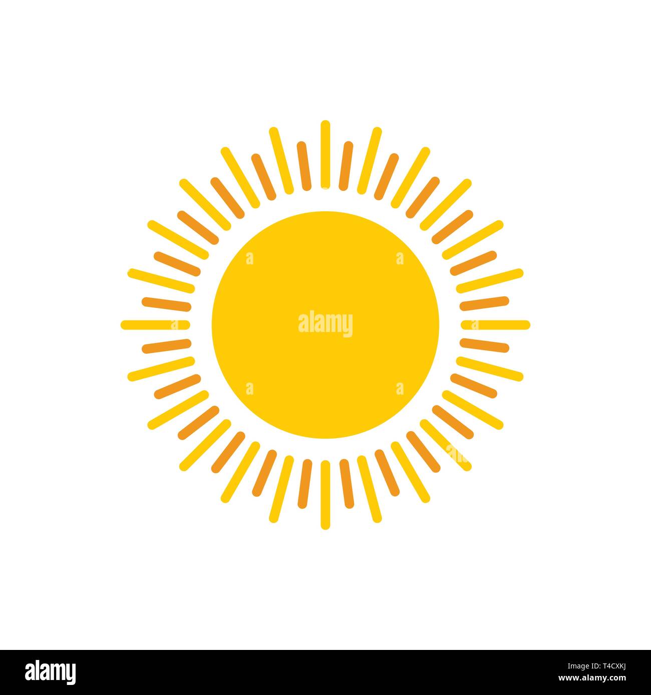 Sun icon on background for graphic and web design. Simple vector sign ...