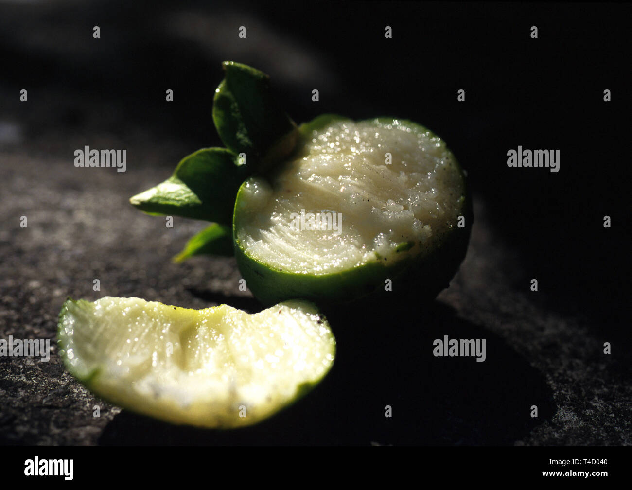 Still Life of a Crisp Green Apple Stock Photo