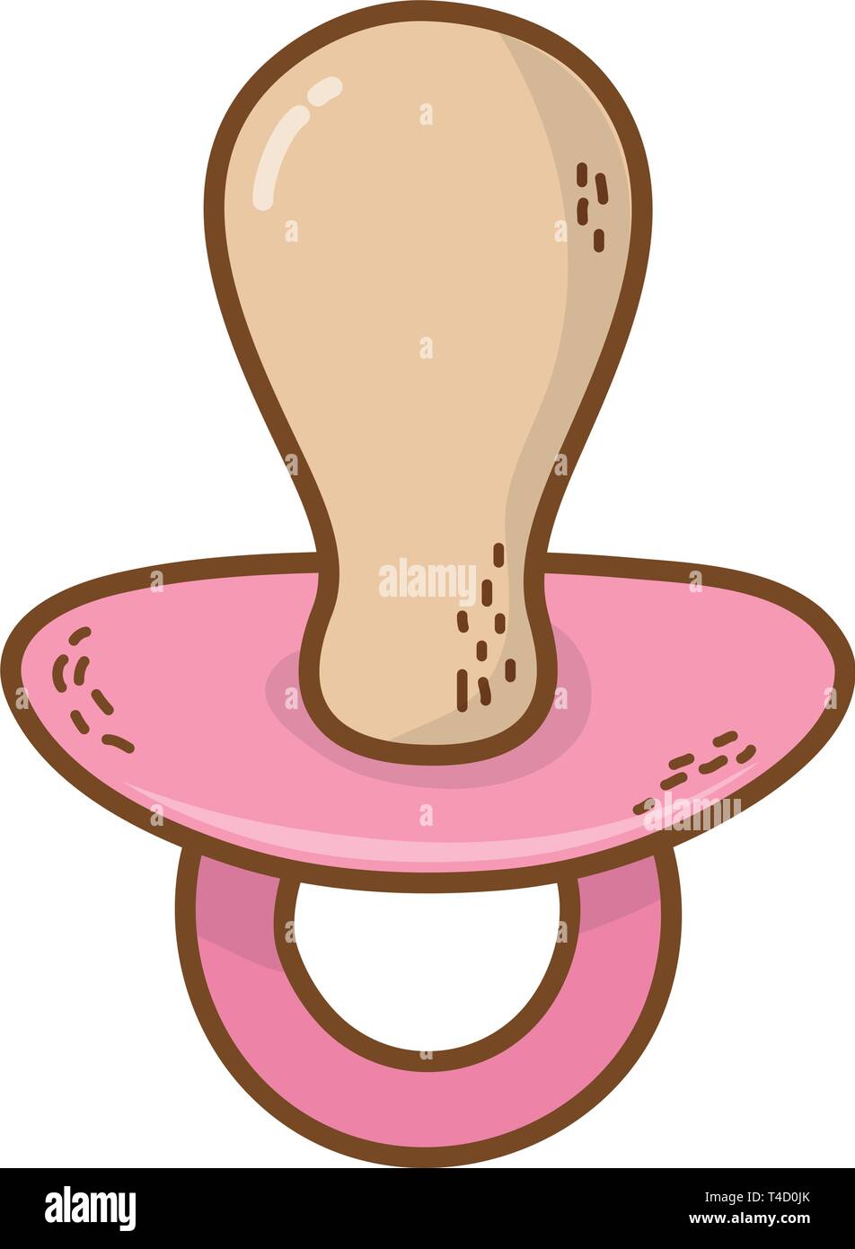 cute baby shower element dummy cartoon vector illustration graphic